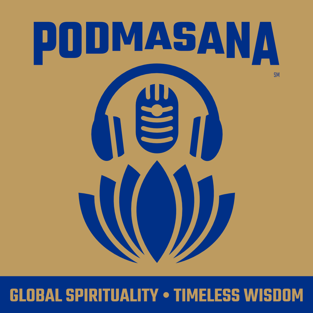Podmasana podcast art with slogan Podmasana podcast art